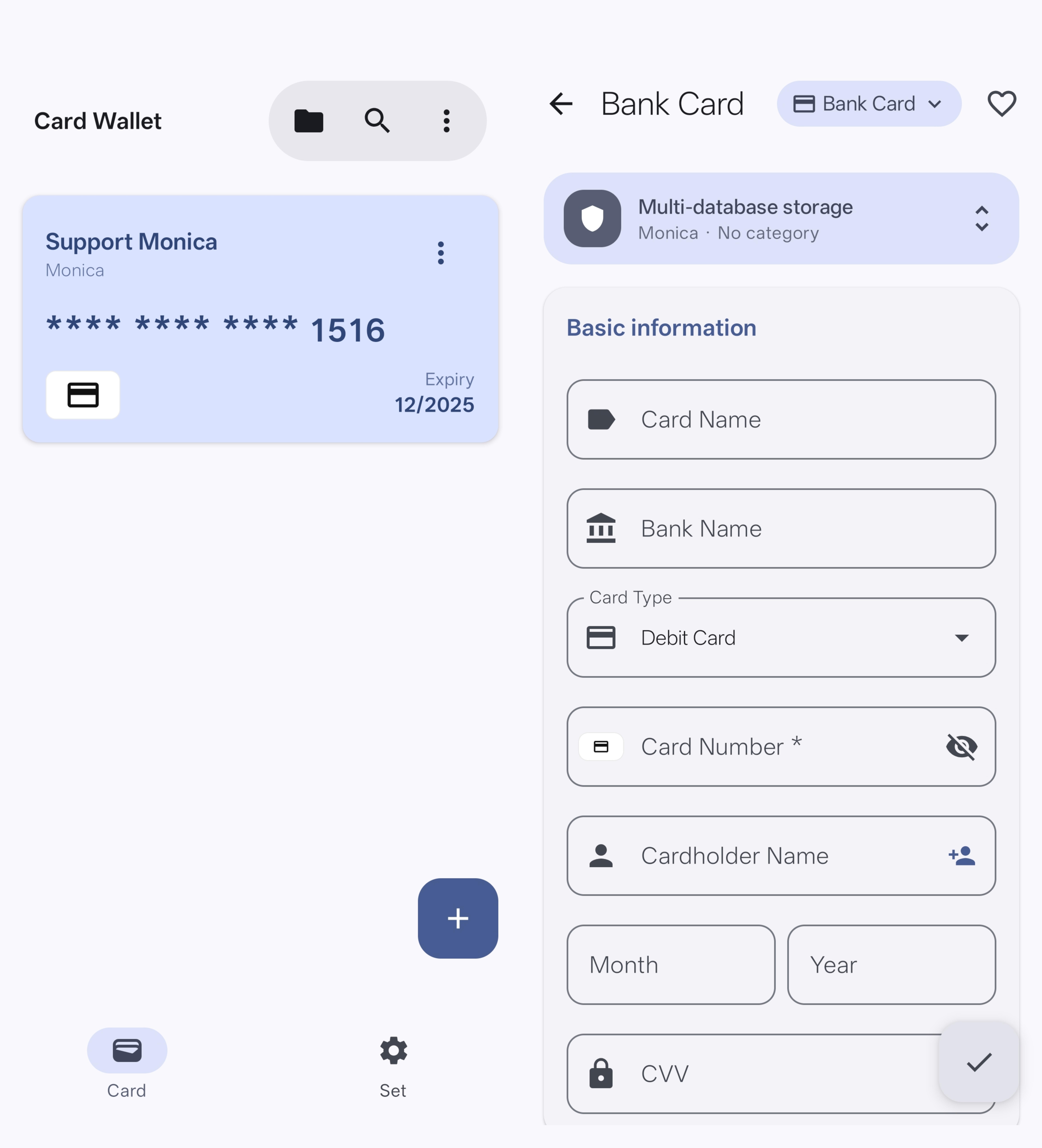 Card Wallet Screen