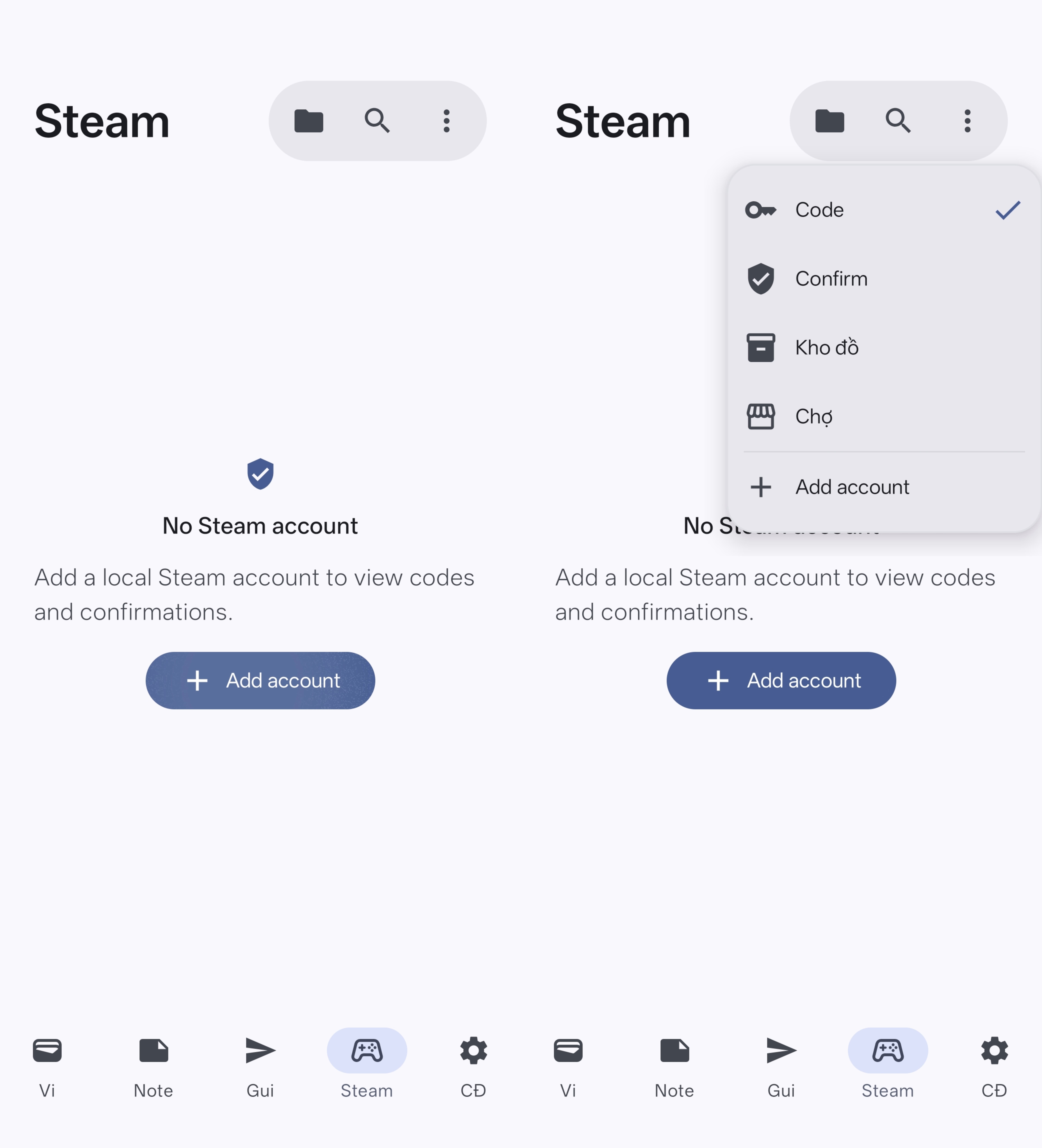 Màn hình Steam